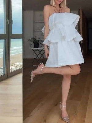 Mehrlagiges Cake-Minikleid