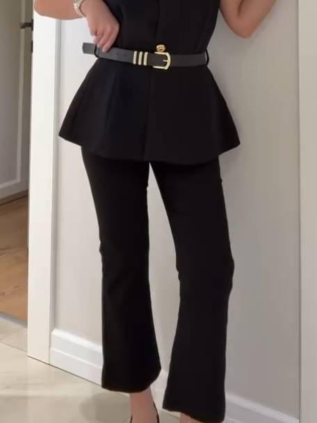Gilet minimaliste Pantalon évasé Pantalon de costume