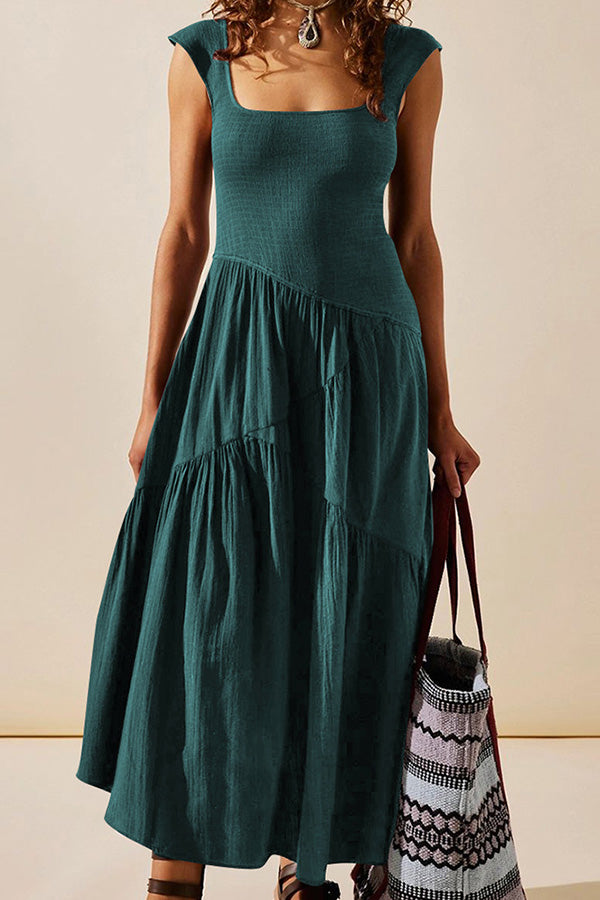 Boho Backless Sheath Skirt Resort Dress emerald