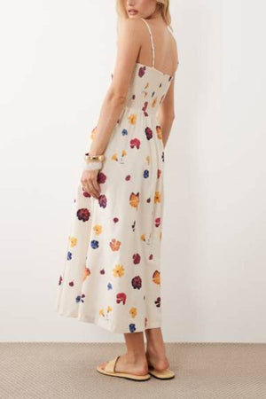 Abercrombie & Fitch dipped waist maxi dress in floral placement