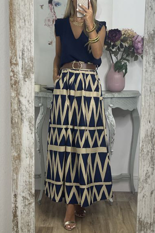 fashionable all match slim skirt Navy blue