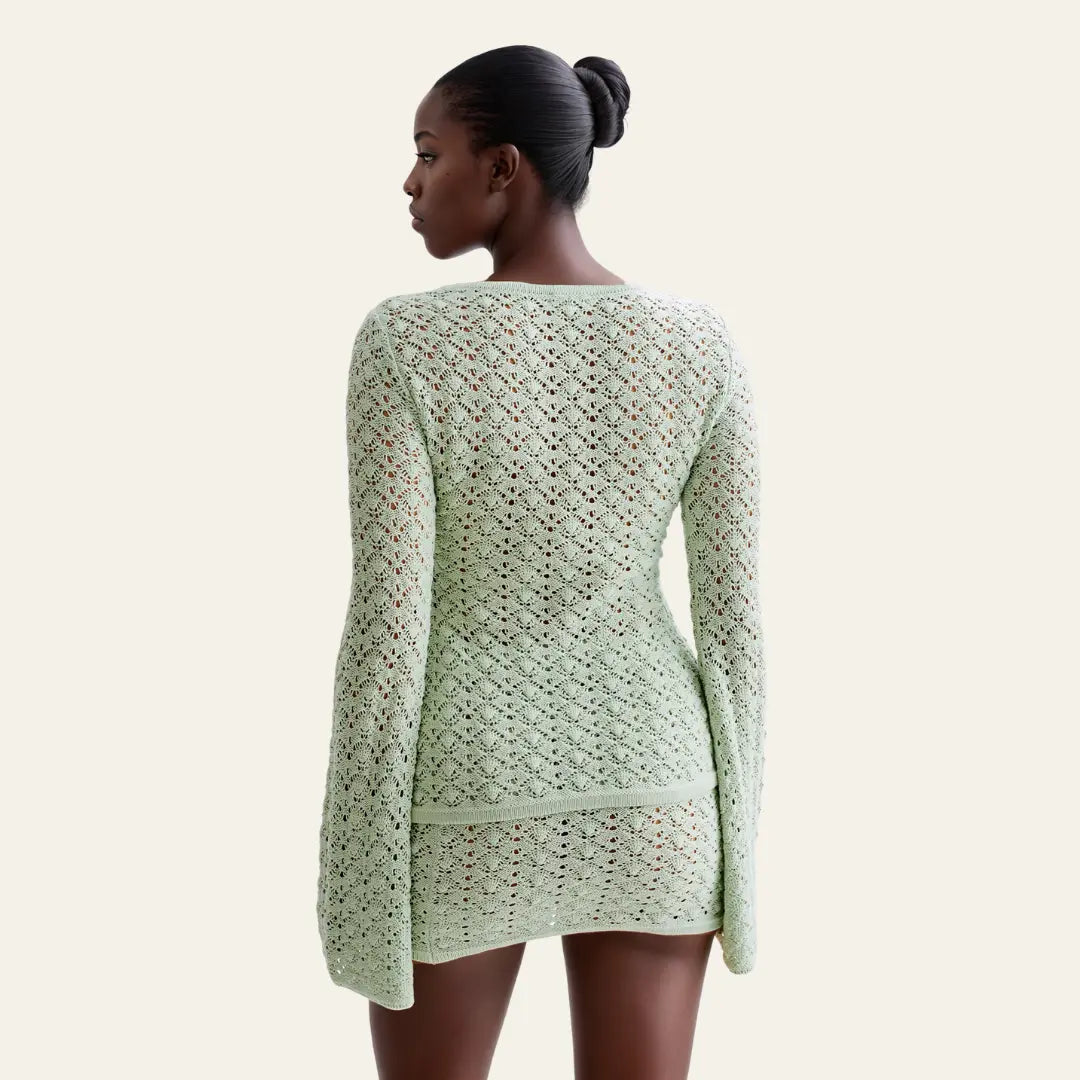 The Amalfi Crochet Knit Skirt Set