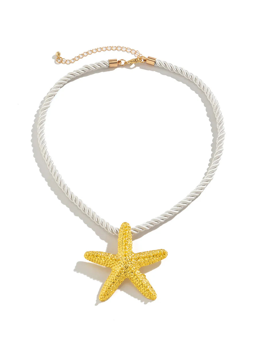 Santorini Starfish Necklace ~ Gold Necklace one size