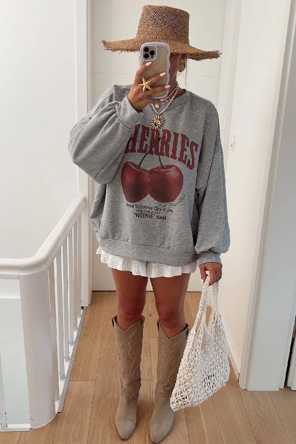 Ibiza Sweatshirt Grey one size
