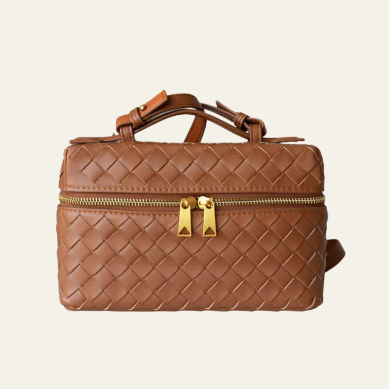 The Turin Woven Leather Duffel Bag