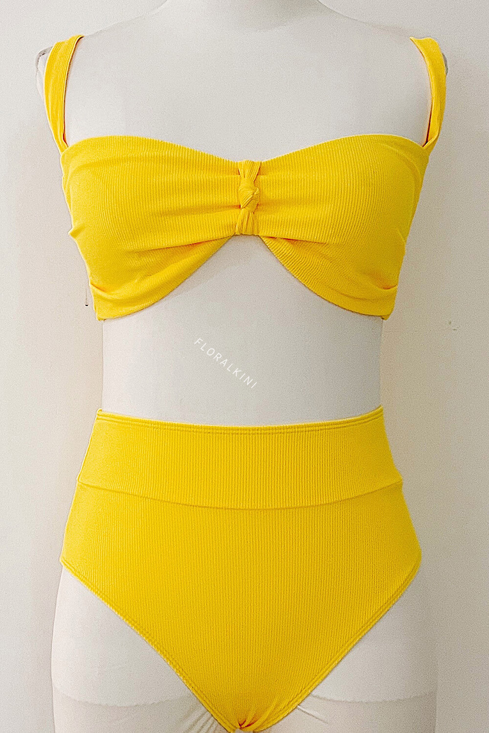 Mango Ribbed High Rise Bikini Bottom