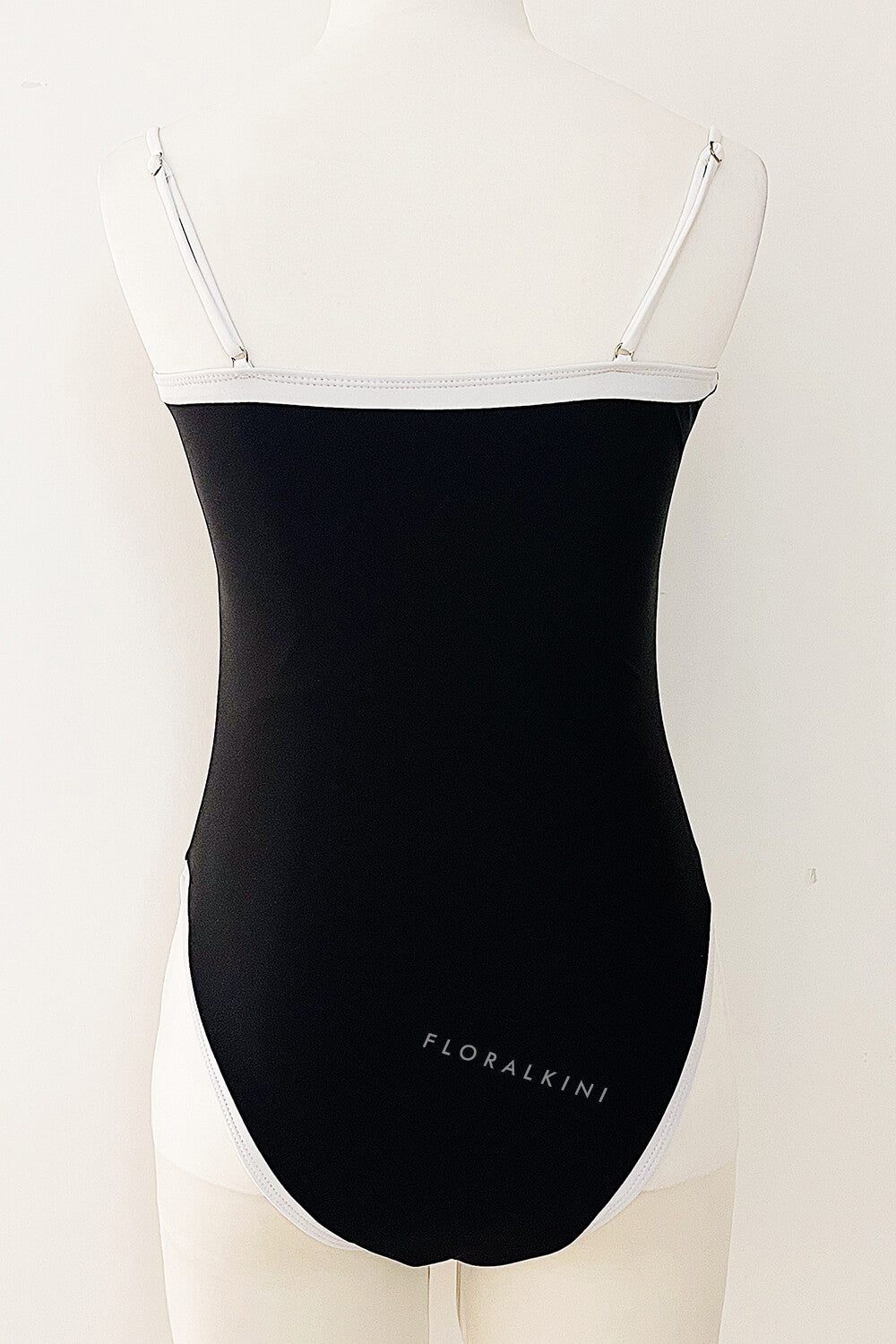 Colorblock Contrast Trim High Rise One Piece Swimsuit - Black