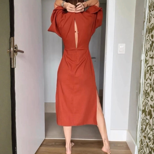 The Amalfi Tie-Front Midi Dress