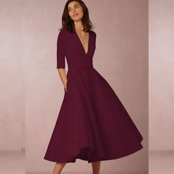 The Valencia Structured Midi Dress