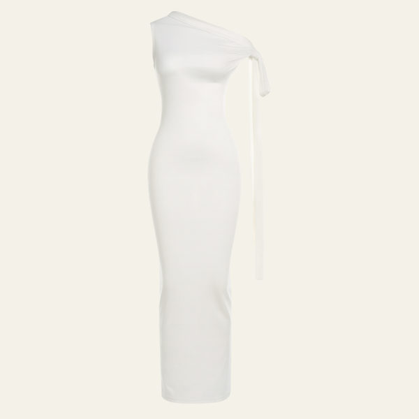The Valencia Evening One-Shoulder Slim Dress