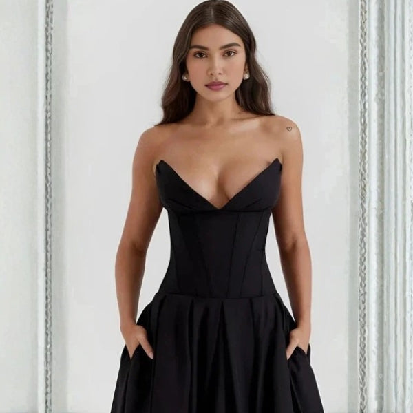 The Taylor Sculpted Sweetheart Midi Dress