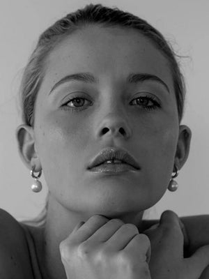 Boucles d'oreilles vintage en perles d'eau douce