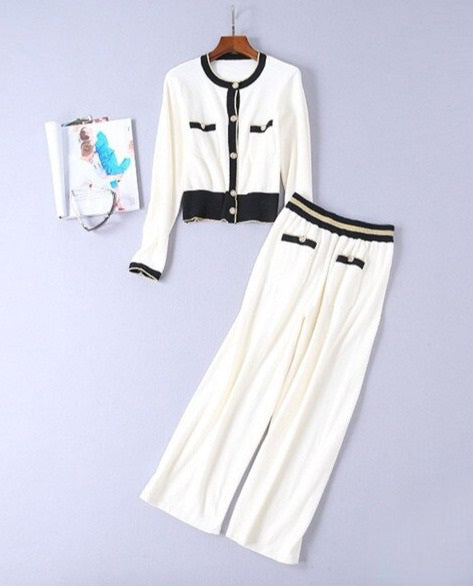 MONNA CASHMERE ELEGANT SUIT white