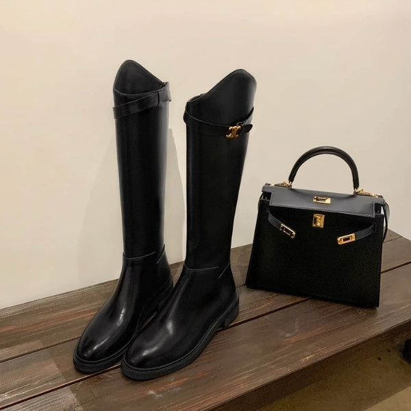 The Madrid Leather Tall Boot