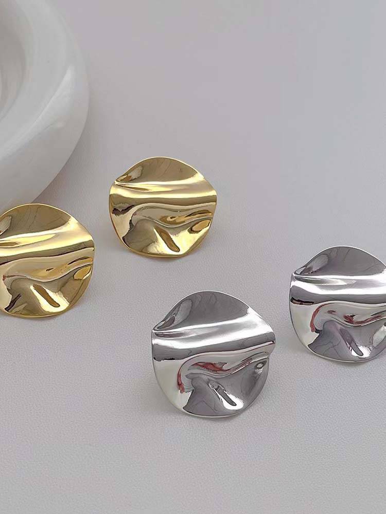 Boucles d'oreilles géométriques irrégulières minimalistes