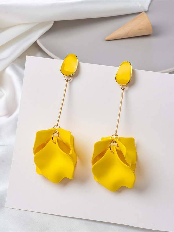 Boucles d'oreilles à pampilles en pétales