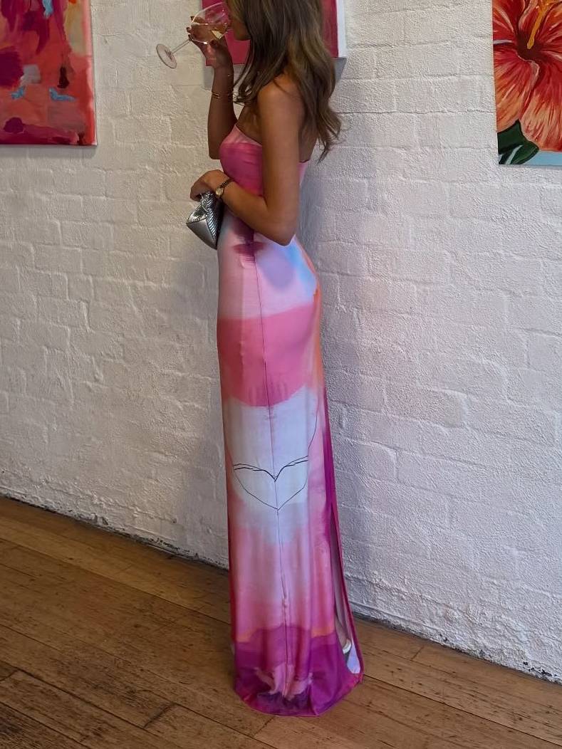 Einzigartiges bedrucktes Tube-Top-Kleid