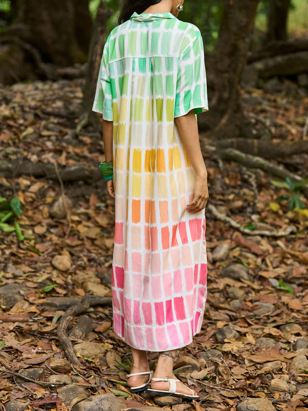 Robe chemise imprimée unique