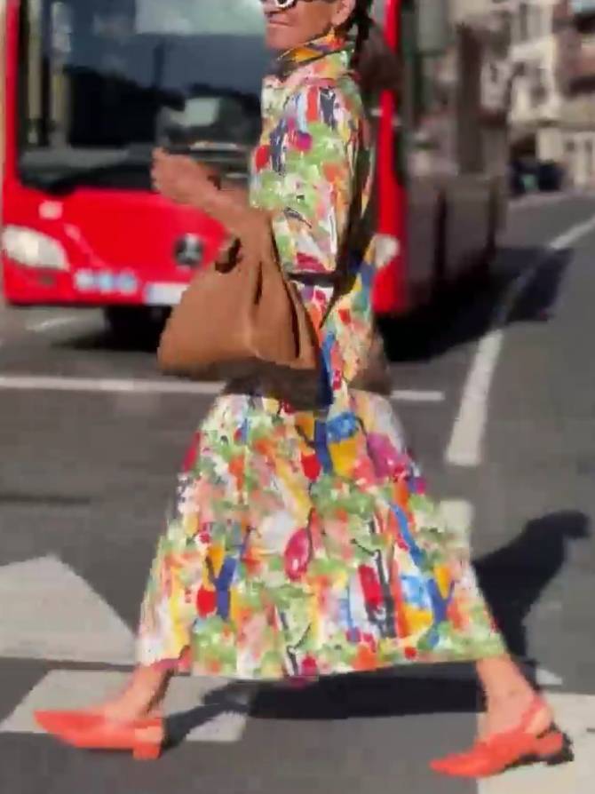 Robe chemise à imprimé unique