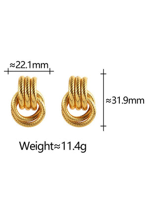 Multi-layer Twist Stud Earrings