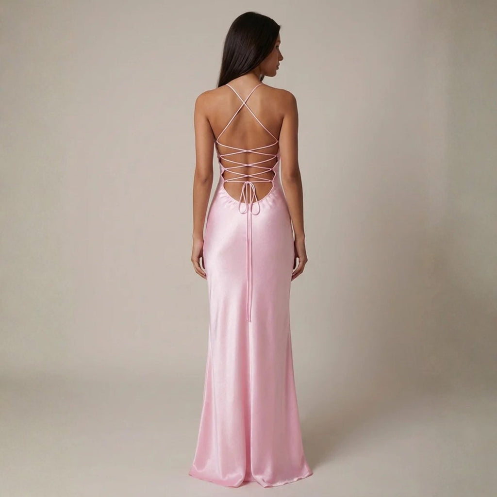 The Verona Satin-Finish Maxi Dress