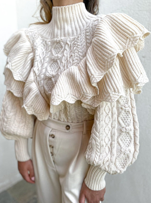 ANNIE FLORAL SWEATER Beije