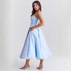 The Vienna Structured Corset Midi Dress