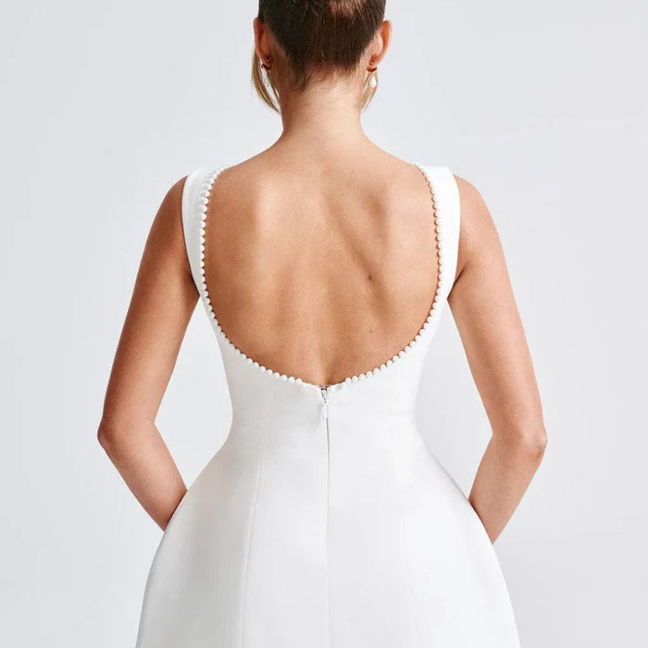 The Portia Structured Pearl Mini Dress
