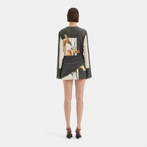 The Amalfi Floral Draped Silk Mini Dress