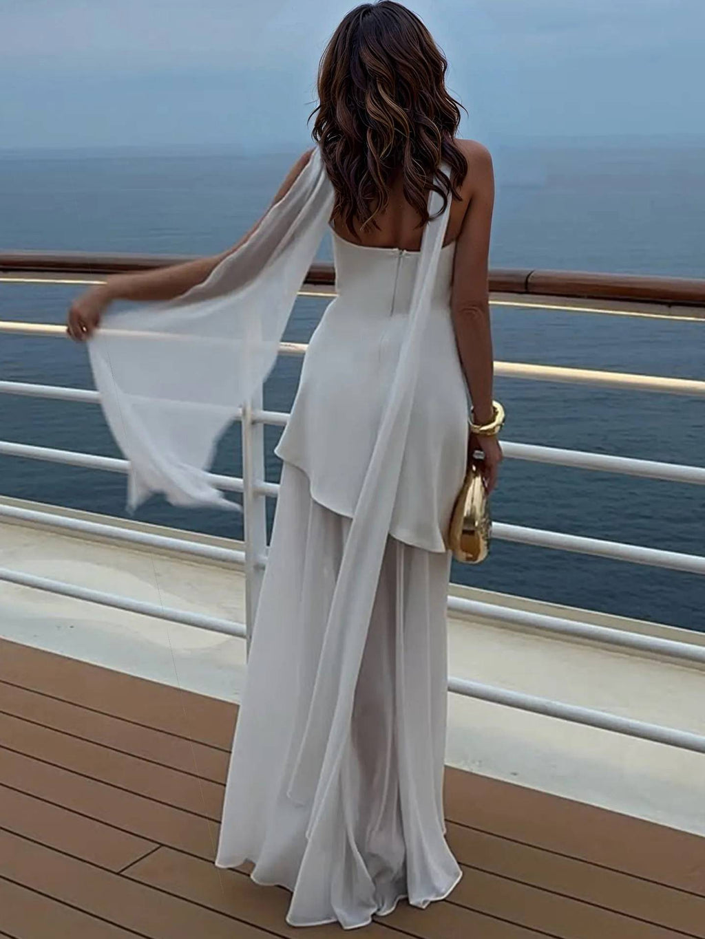 Robe tube épissée avec foulard