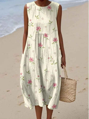 Flora | Light Flow Dress Beige