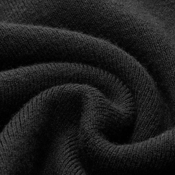 The Milano Contrast-Cuff Mock Neck Knit Top