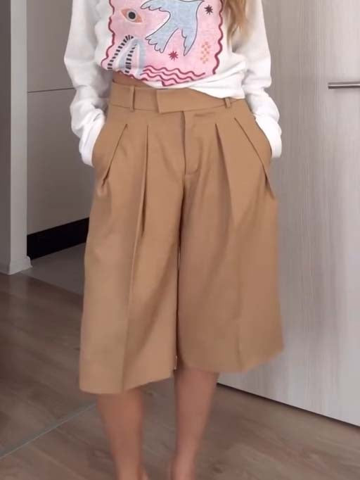 Vintage Gürtelweste und Shorts Set - Shorts