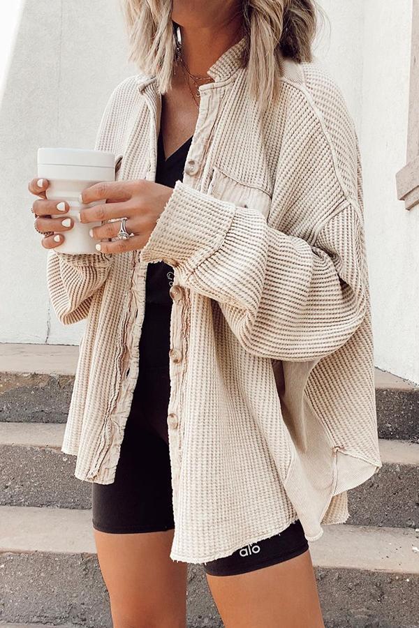 Obsessed With This Comfy Shirt Jacket Apricot