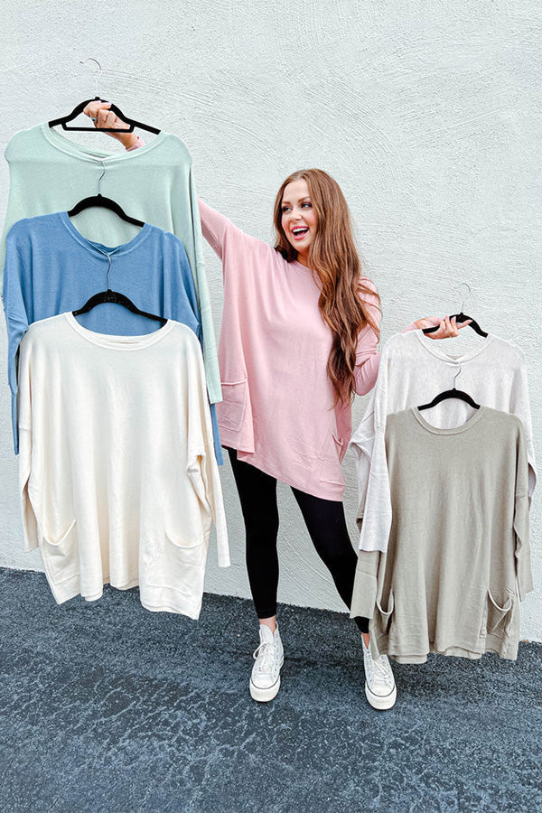 BOYFRIEND POCKET SWEATER Grey