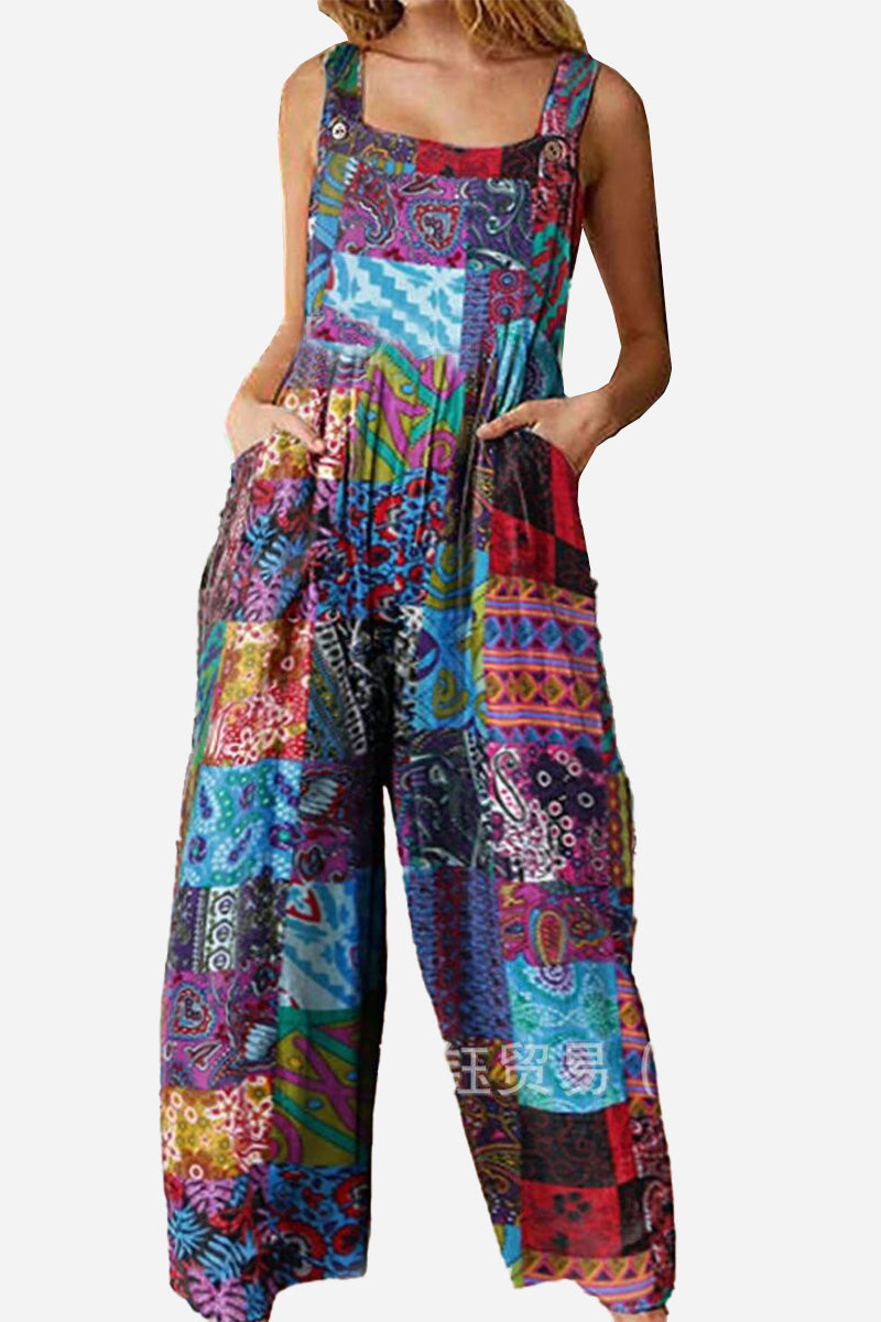 Vibrant & Creative: Bohemian Fantasy Overalls Purple