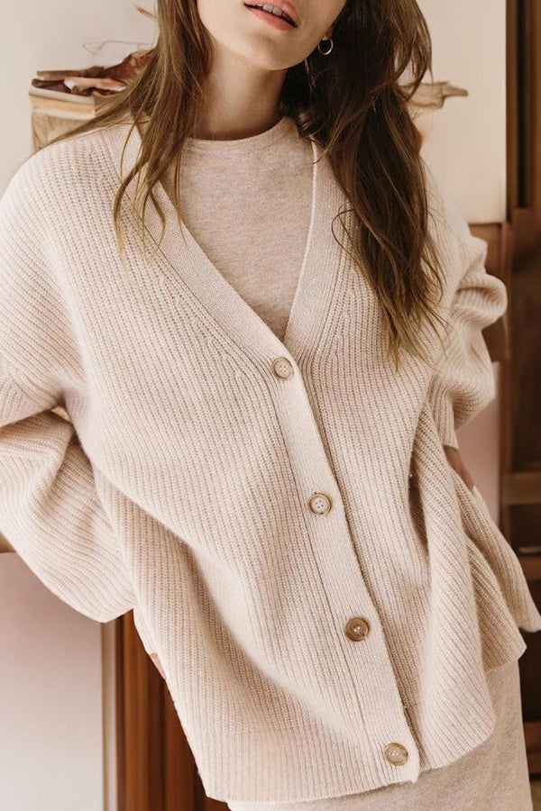 CASHMERE COCOON CARDIGAN Oatmeal