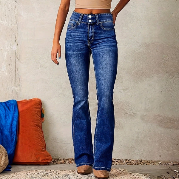 The Malibu Double-Button Flare Jeans