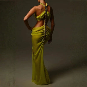 The Callista Draped Cutout Maxi Dress