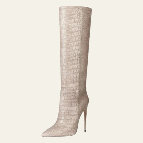 The Prague Stone Stiletto Boot