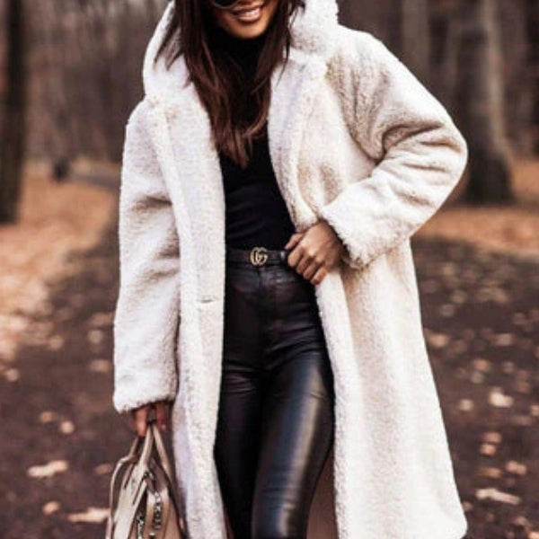 The Aspen Hooded Plush-Teddy Coat