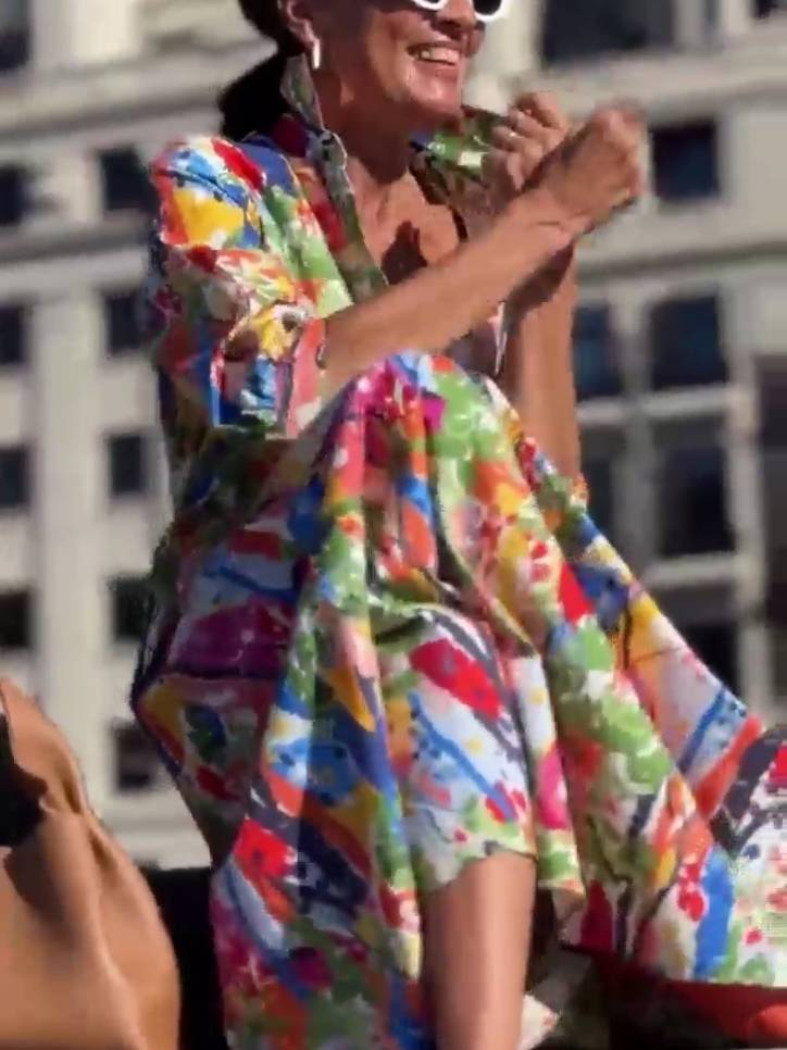 Robe chemise à imprimé unique
