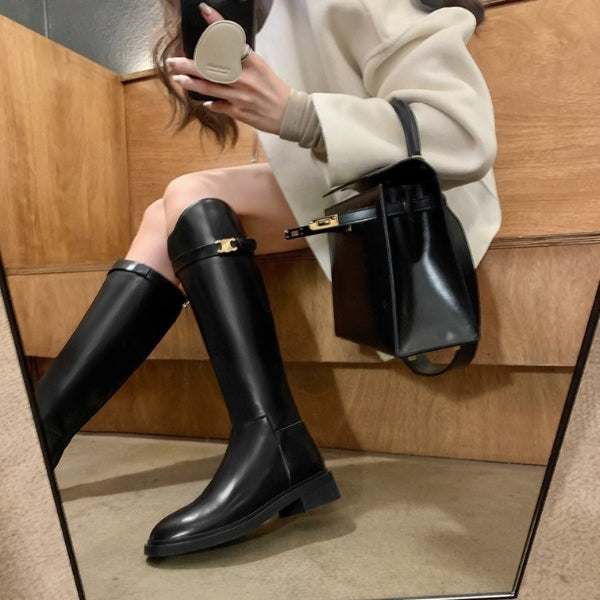 The Madrid Leather Tall Boot
