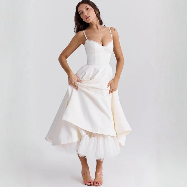 The Vienna Structured Corset Midi Dress