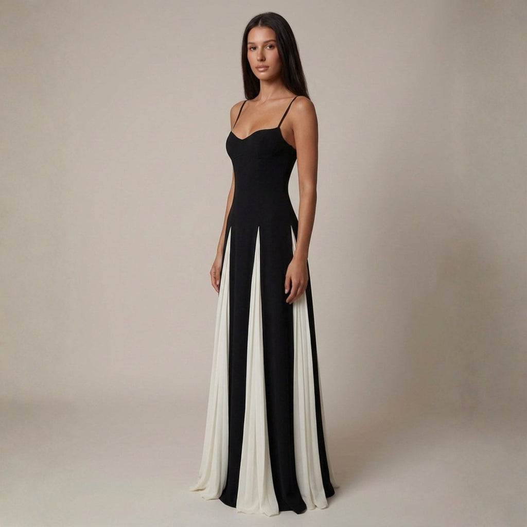 The Atlas Contrast Panel Maxi Dress