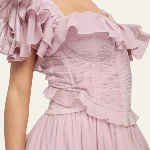 The Freyna Ruffle-Tiered Midi Set