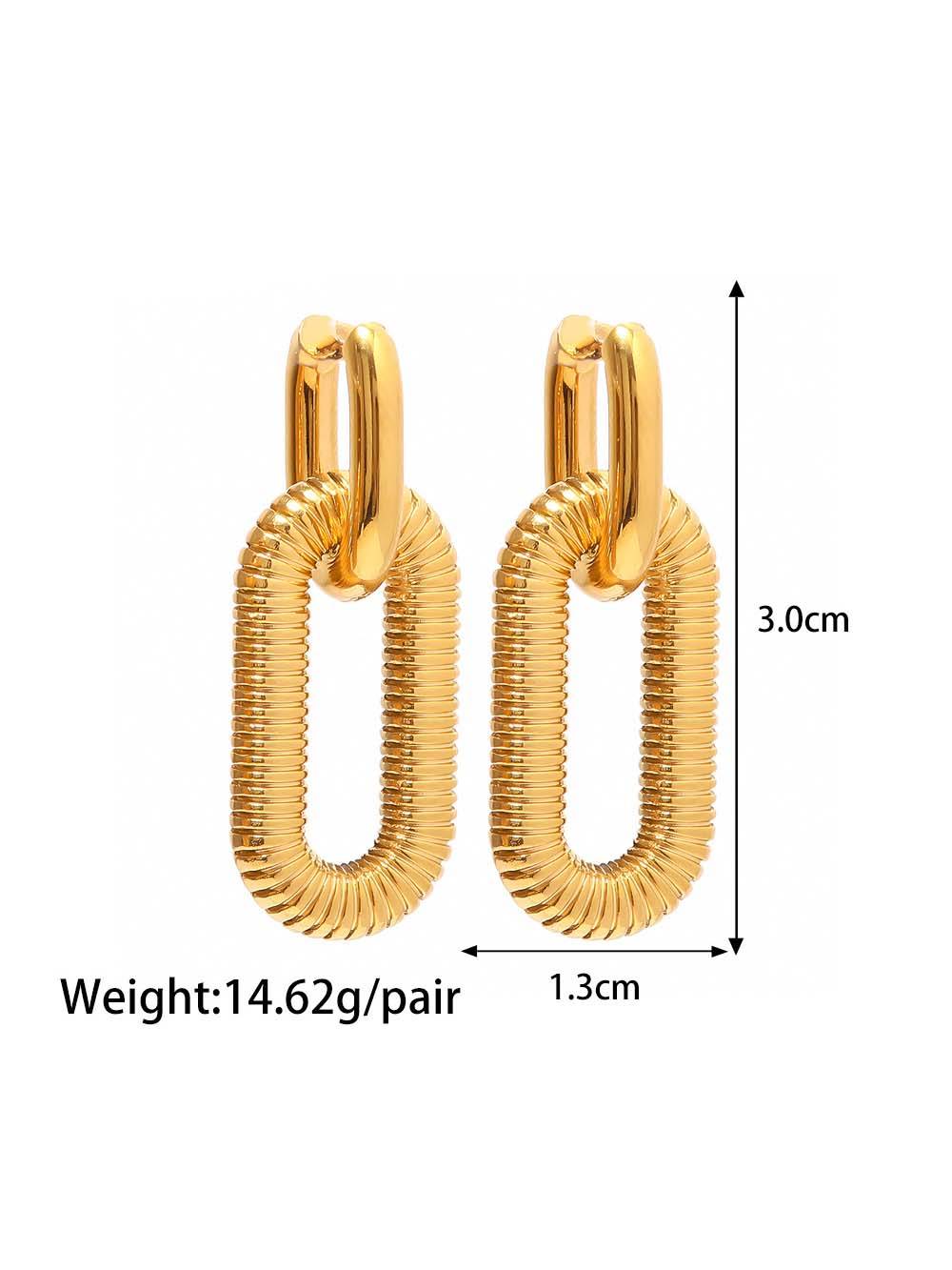 Boucles d'oreilles à chaîne minimalistes