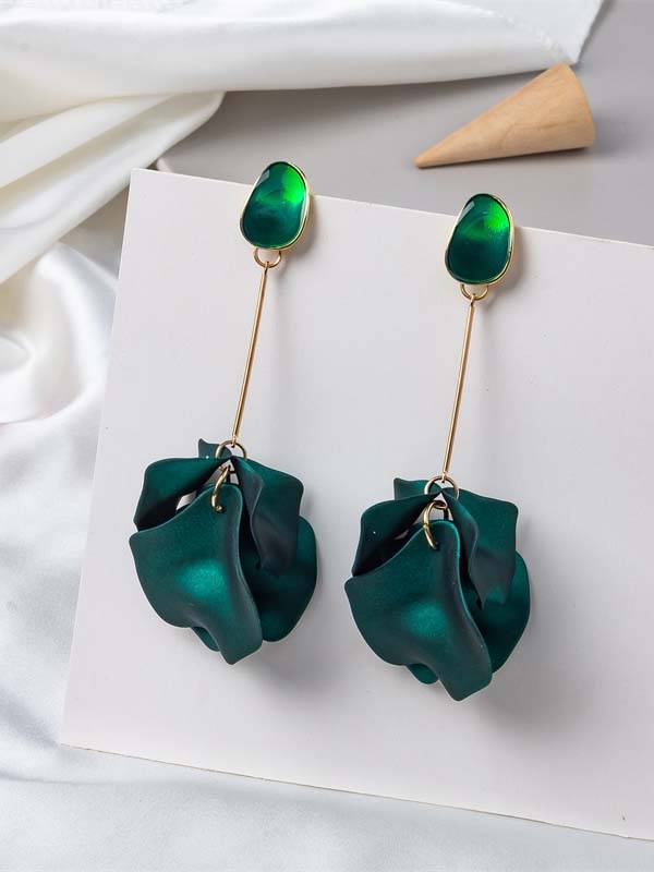 Boucles d'oreilles à pampilles en pétales