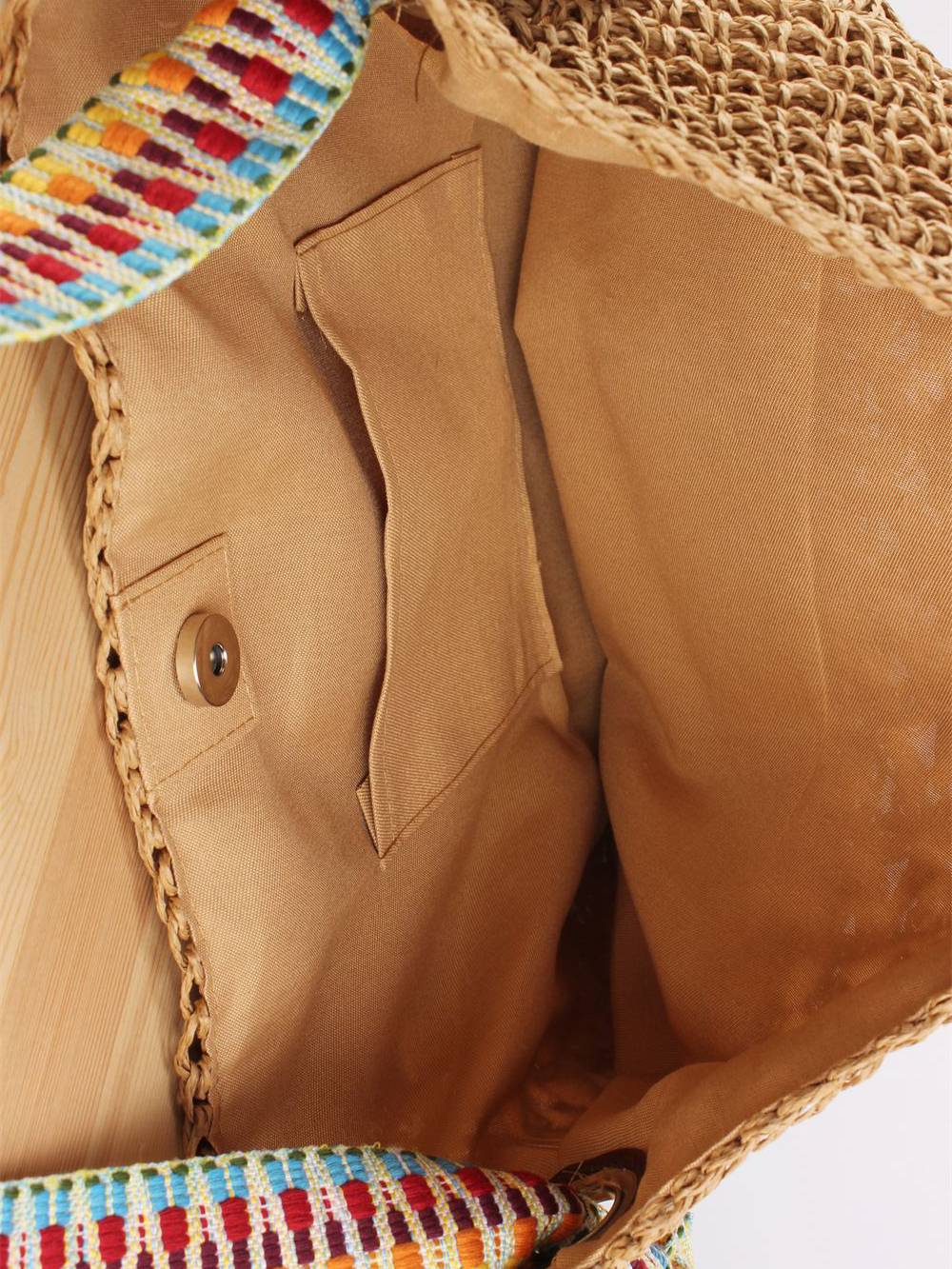 Sac en paille bohème vintage