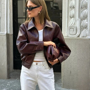The Soho Zip-Front Leather Jacket